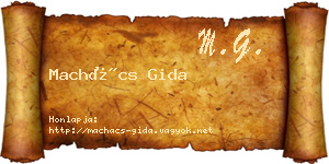 Machács Gida névjegykártya